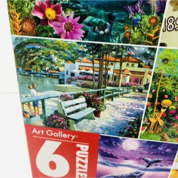 Sure Lox Art Gallery 6 Pack Jigsaw Puzzles Featuring Nature and Artistic Prints - Picture 6 of 9